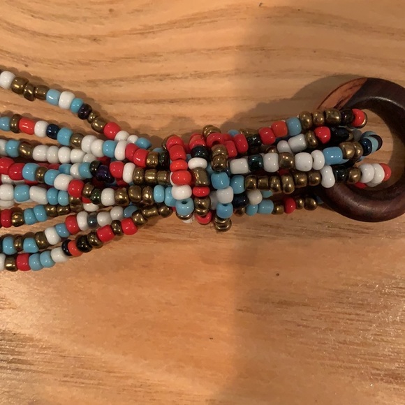 Beaded, Wooden clasp bracelet ❤️ - Picture 4 of 4